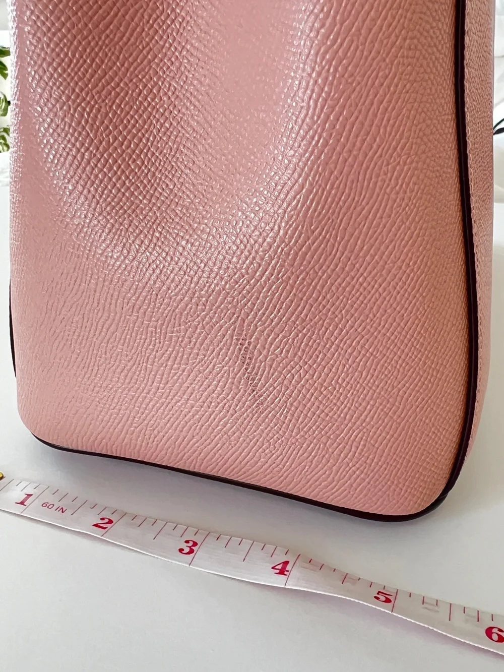 Coach Casey Blush Pink Cross Grain Structured Leather Tote F31474